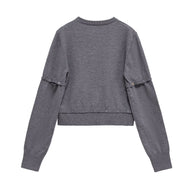 Damen Strickjacke mit dekorativen Knöpfen WW