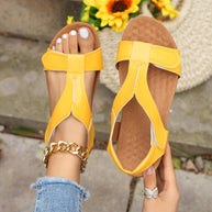 Damen Bequeme Leichte Zehensandalen mit Gepolstertem Fußbett WW