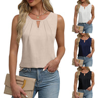 Damen ärmelloses Oberteil mit elegantem Schlitz WW
