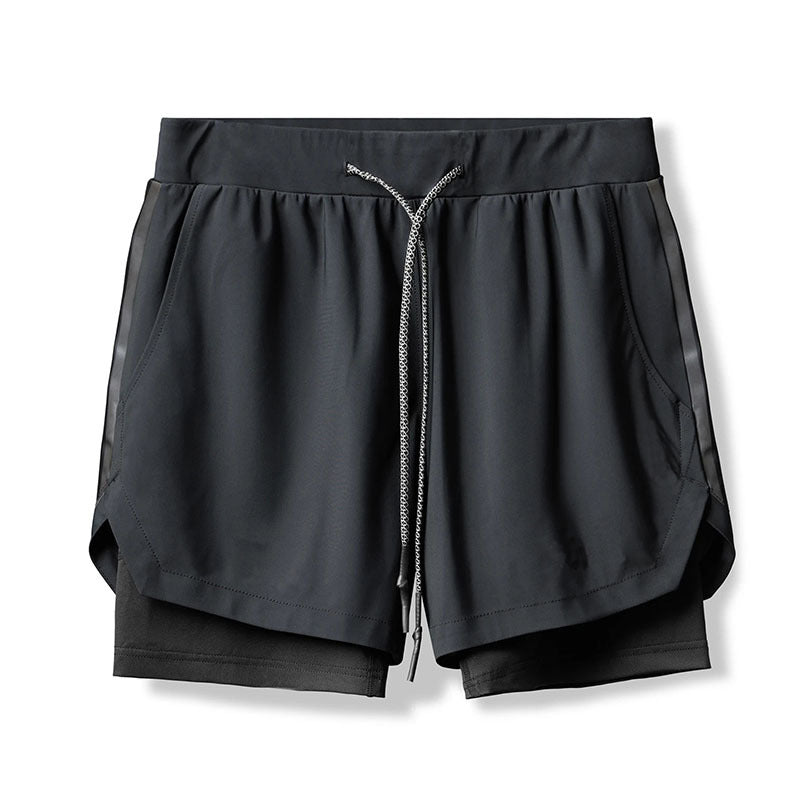 Damen Sportliche Flexibler Laufshorts mit Innenhose WW