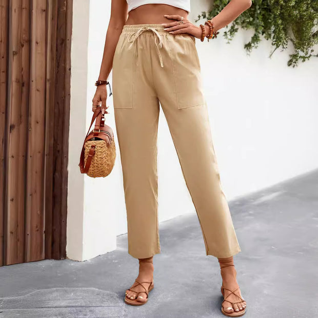 Damen Bequeme Freizeithose mit seitlichen Taschen WW