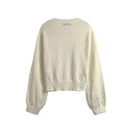 Damen Strickjacke mit aufwendiger Häkelspitze und eleganten Rüschendetails WW