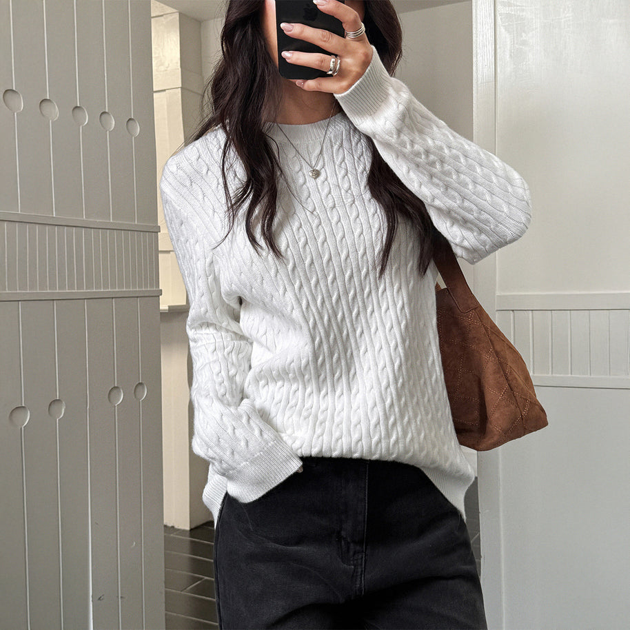 Damen Ausgefallener Strickpullover WW