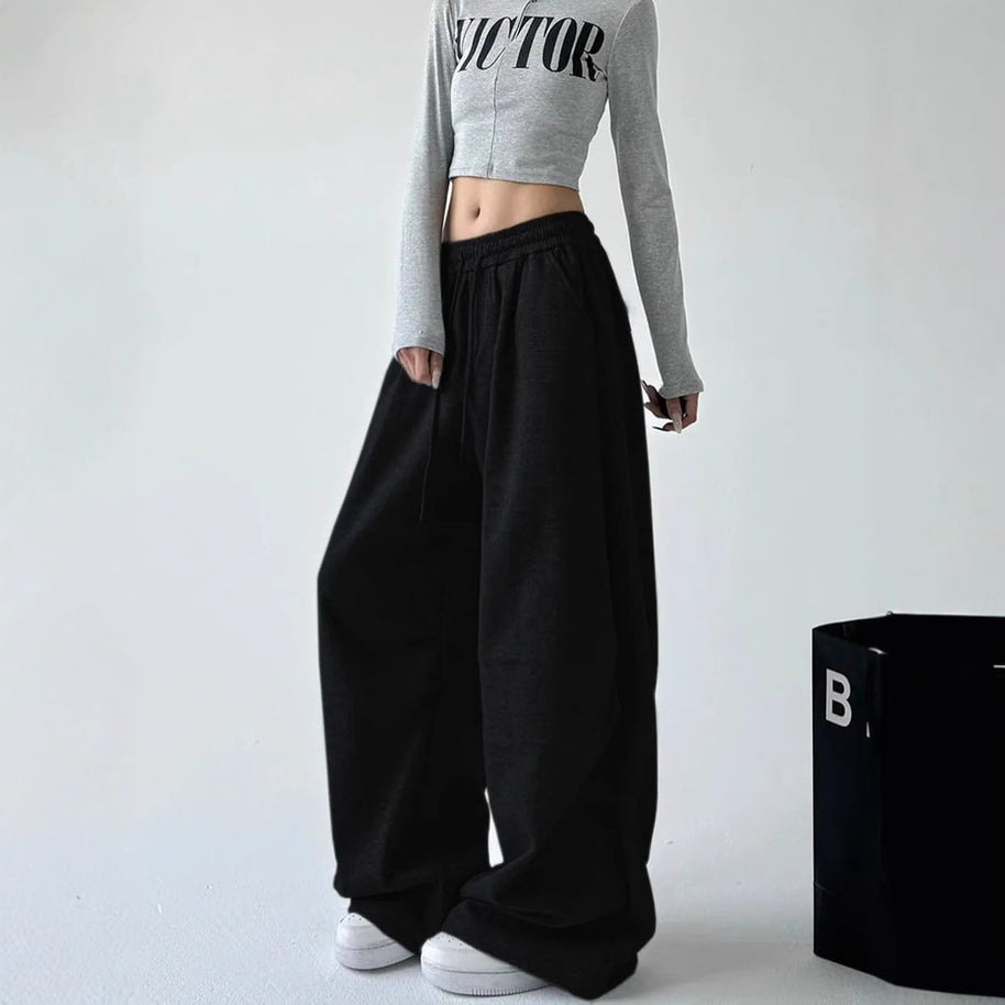 Damen Bequeme und lässige weite Jogginghose WW