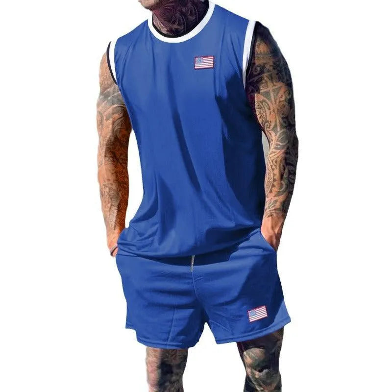 WW | Set von lässigen Sportshorts und Kurzarmshirts für Herren