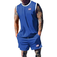 WW | Set von lässigen Sportshorts und Kurzarmshirts für Herren
