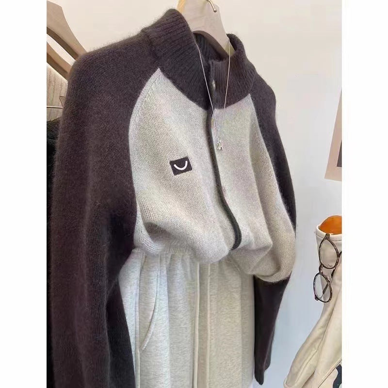 Damen Strickcardigan mit elegantem Kragen und Knopfdetails WW