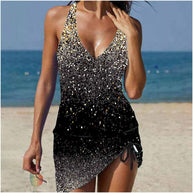 Damen Tankini mit verstellbarem Bund und funkelndem Glitzerdetail WW