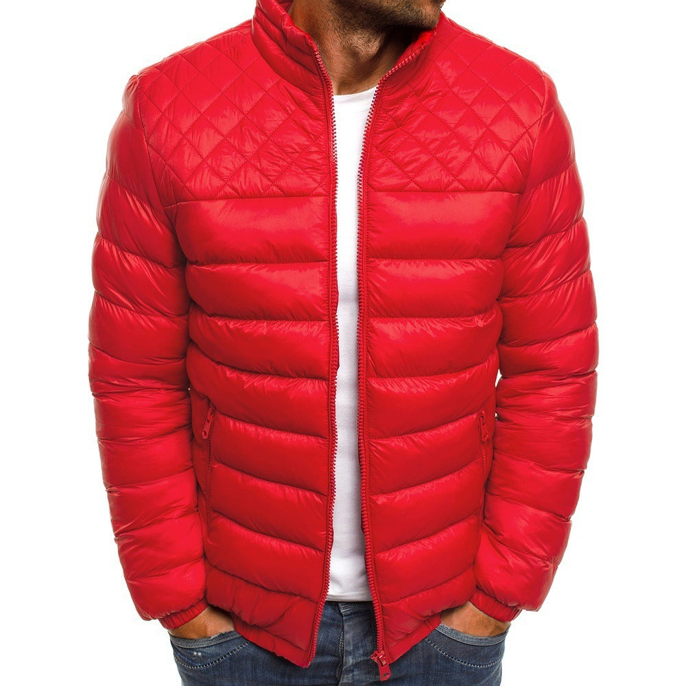 Herren Steppjacke mit hohem Kragen und elastischen Bündchen WW