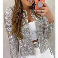Damen Glitzernde Strickjacke WW