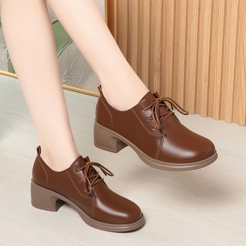 Damen Schnürschuhe mit elegantem Blockabsatz und ergonomischer Polsterung WW