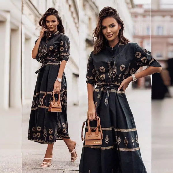 Damen Kaftan Kleid WW