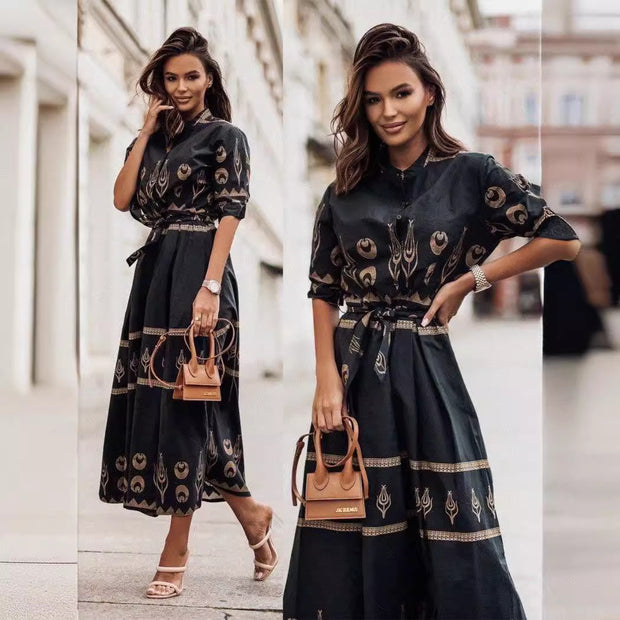 Damen Kaftan Kleid WW