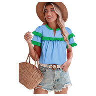 Damen Freizeitbluse mit Rüschendetails und modernen Akzenten WW