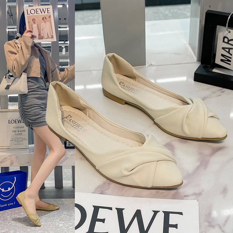 Damen Ballerinas mit eleganter Knoten-Details und rutschfester Sohle W&W