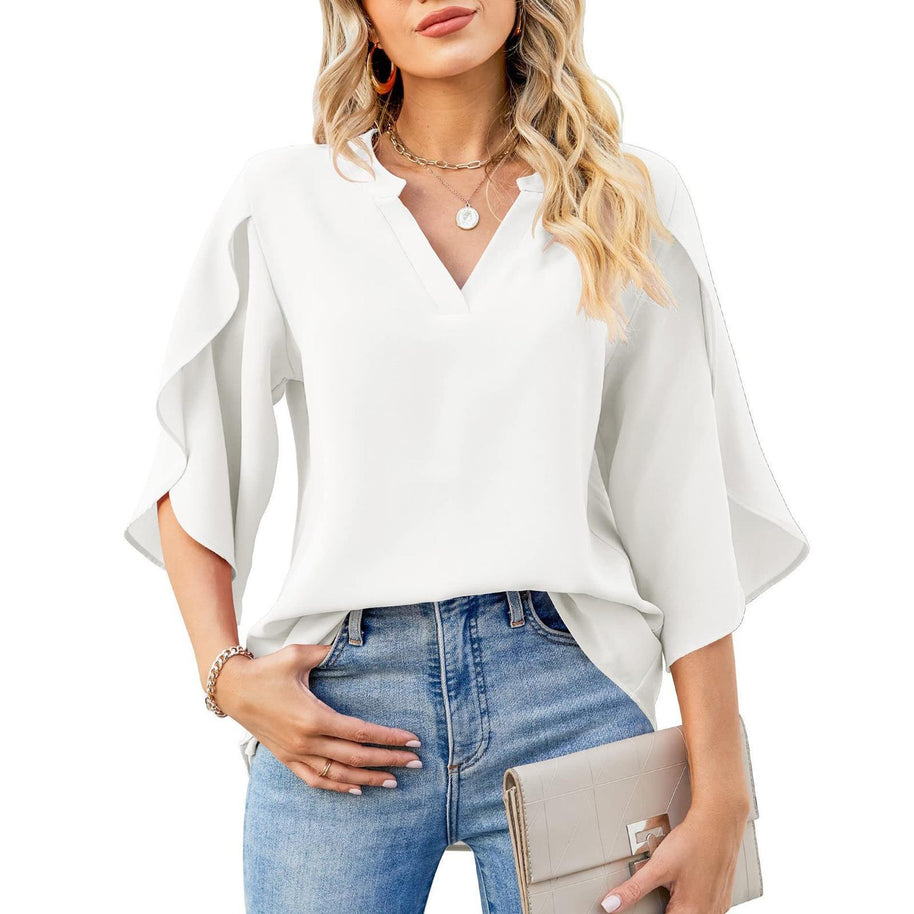 WW | Petal Sleeve Chiffon Shirt