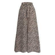 Damen weite Palazzo-Hose mit stylishm Leopardenmuster W&W