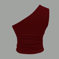 Damen Asymmetrisches Crop-Top mit figurschmeichelndem Design WW