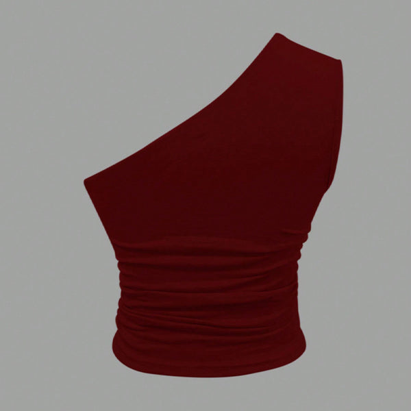 Damen Asymmetrisches Crop-Top mit figurschmeichelndem Design WW
