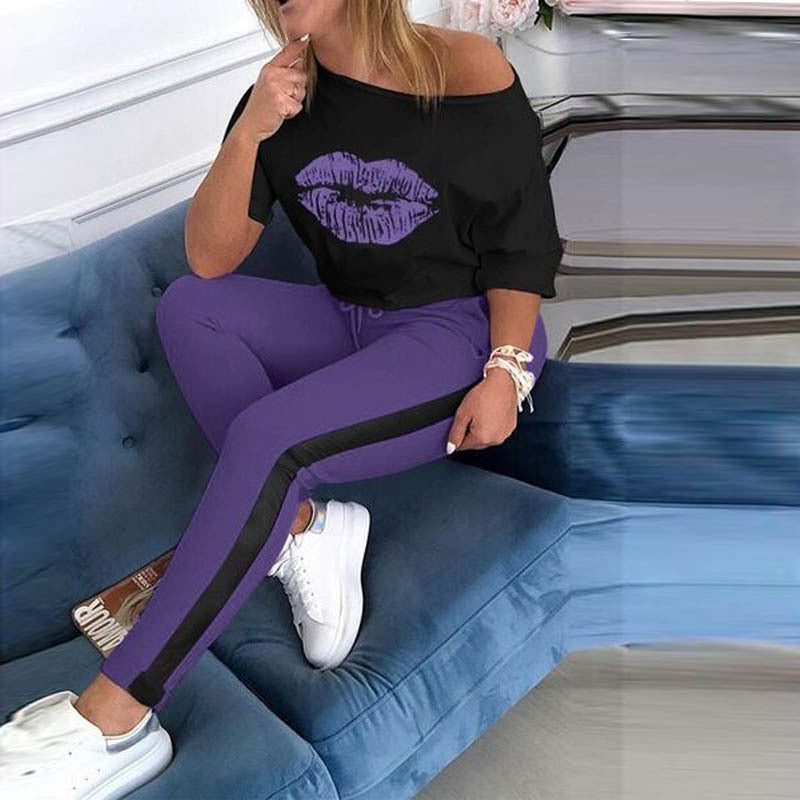 Damen Sportleggings im modernen Color-Block-Design mit elastischem Bund und hoher Taille WW