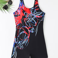Damen Sportlicher Schwimmanzug mit trendigem grafischen Design und komfortabler Passform WW
