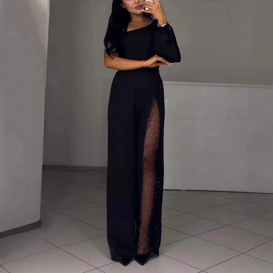 WW | Sexy einseitiger High-Slit-Jumpsuit
