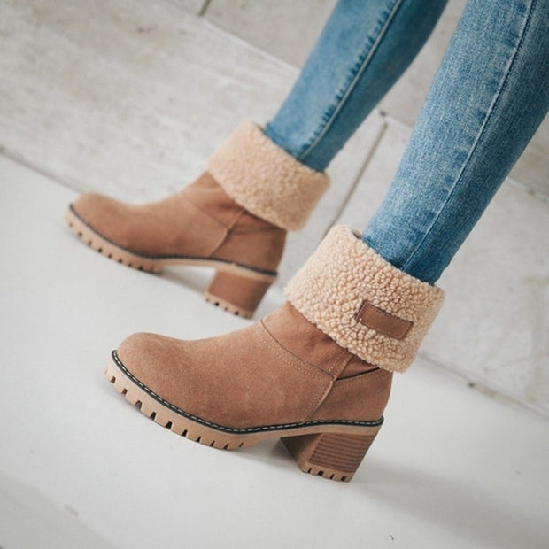 Damen Bequeme Stiefeletten mit wärmendem Futter WW