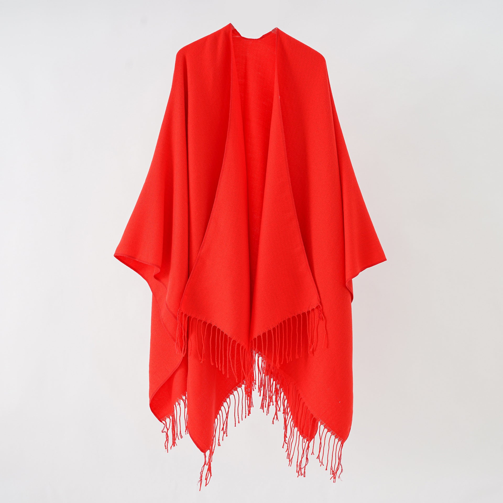 Damen modischer Fransen-Poncho aus weichem Material mit luxuriösem Fall WW