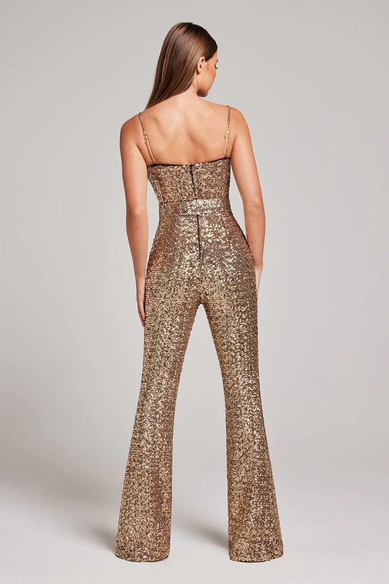 Damen-Jumpsuit mit Pailletten