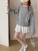 Grau mit Schmetterlingsdesign