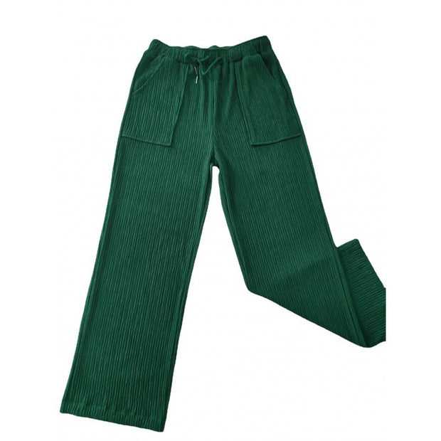 Damen Bequeme Sommerhose mit weit geschnittenem Bein und praktischen Taschen WW