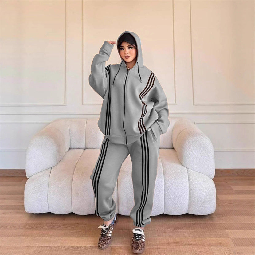 Damen Sportlicher Jumpsuit mit hohem Kragen und seitlichem Reißverschluss WW