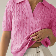 WW | Polo-Kragen Twist Strickpullover