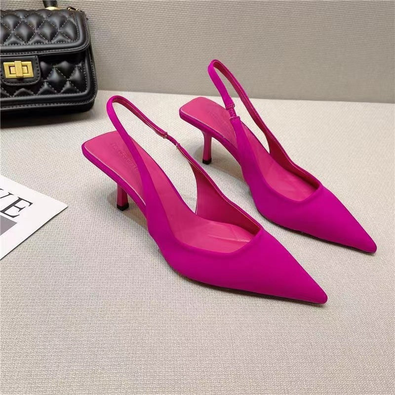 Damen Slingback-Pumps mit schmaler Spitze und leichter Absatzhöhe WW