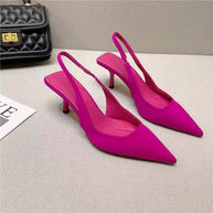 Damen Slingback-Pumps mit schmaler Spitze und leichter Absatzhöhe WW