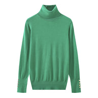 Damen Rollkragenpullover mit eleganten Knopfdetails WW