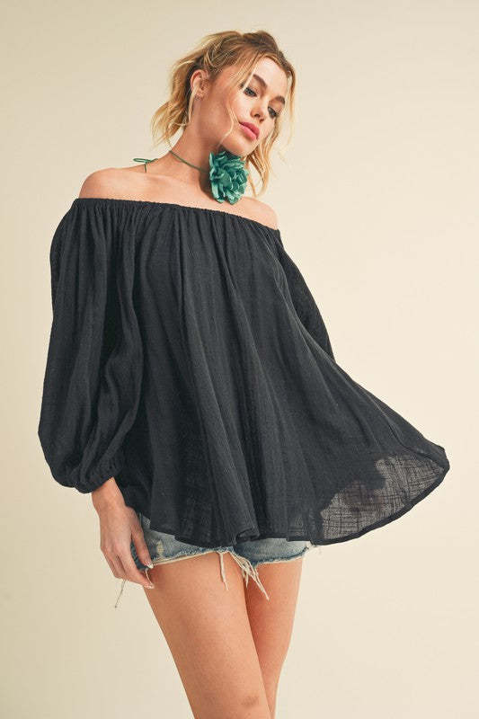 Damen leichte off shoulder Bluse WW