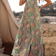 Damen Bequemes Maxikleid mit auffälligem Muster WW