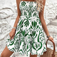 Damen luftiges Midikleid mit Rüschen und floralem Muster WW