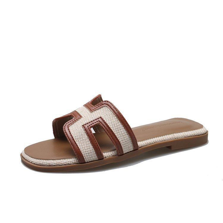 Damen Modische Slipper mit raffinierter Riemenkonstruktion WW