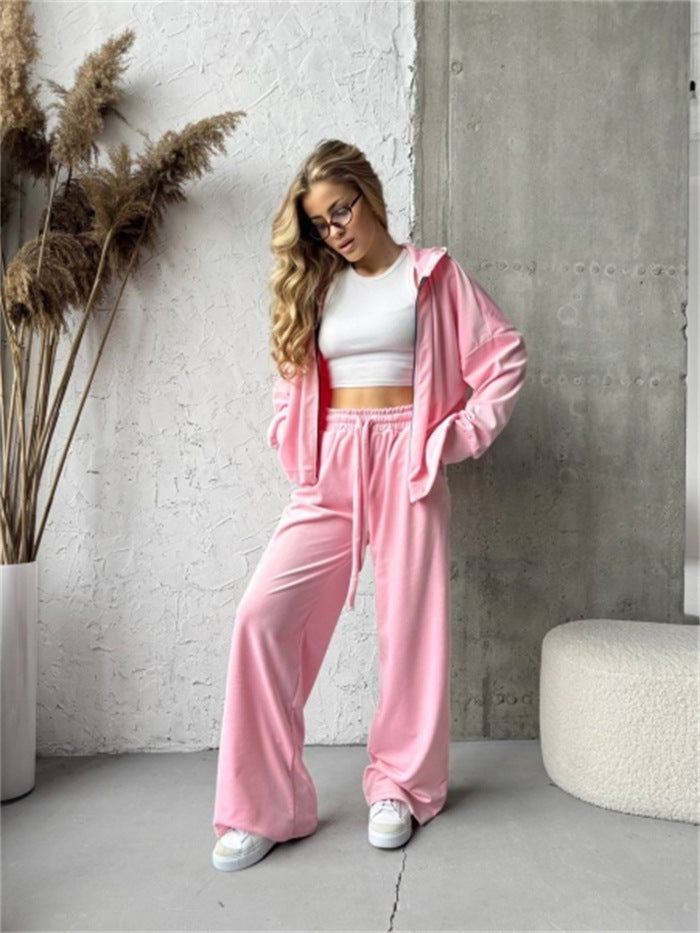 Damen sportlicher Loungewear-Anzug mit entspannter Passform WW