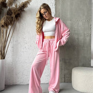 Damen sportlicher Loungewear-Anzug mit entspannter Passform WW
