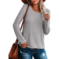 Damen Strickpullover mit strukturiertem Muster und lässigem Schnitt WW