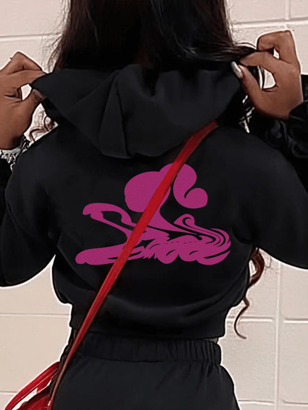 Damen Sportliche Kapuzenjacke WW