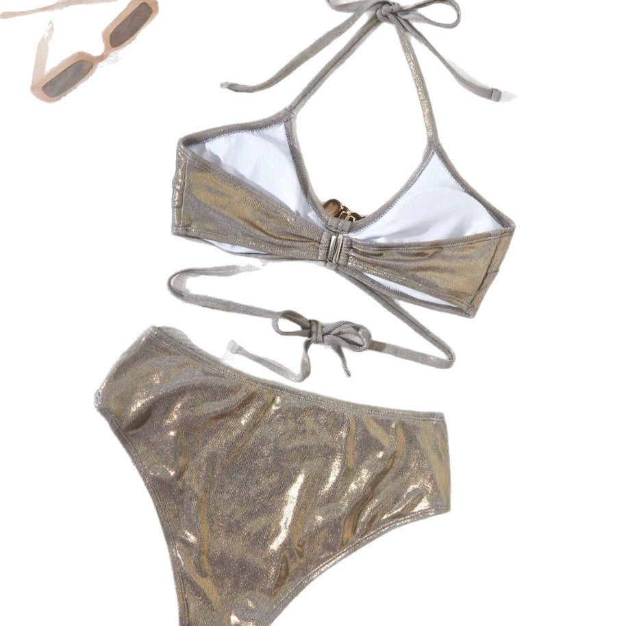 Damen Bikini-Set mit elegantem Herzdetail und funkelndem Design WW