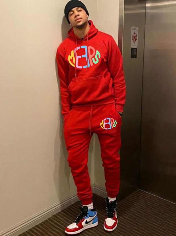 Damen Sportliches Hoodie- und Jogginghose-Set mit auffälligem Schriftzug WW