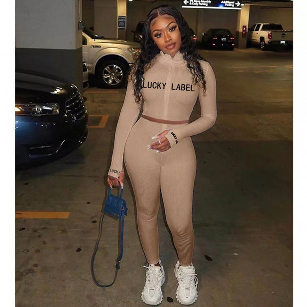 Damen Sportanzug mit Reißverschluss und elastischem Bund WW