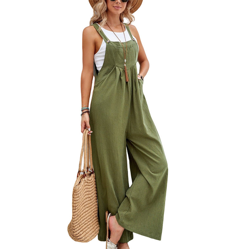 W&W Mode | Einfarbige Damen Freizeitoveralls Lange Hosen