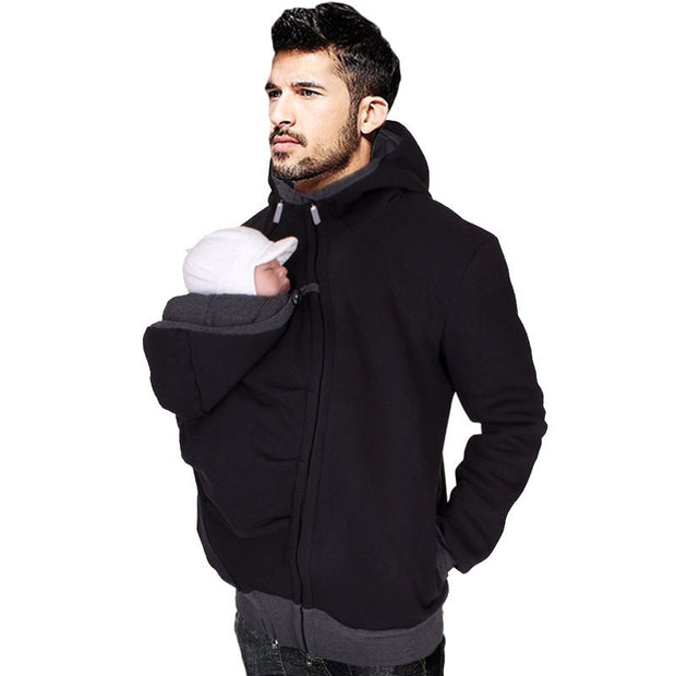 Herren Multifunktionale Tragejacke mit herausnehmbarem Babyeinsatz WW