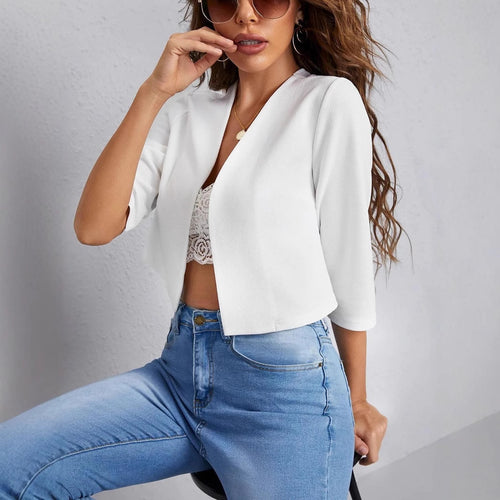 Damen cropped Blazer mit eleganter Silhouette und lockerer Passform WW